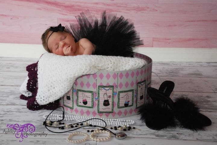 Newborn Tutu, Baby Tutu, Baby Girl Tutu, Infant Tutu, Newborn Photo Prop, Black Tutu, Black Skirt, Newborn Skirt,
