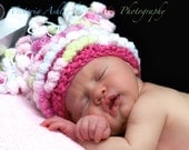 Newborn Baby  Pom Pom Hat,  Baby Girl Hat, Newborn Hat, Baby Boy Hat, Pink Hat, Blue Hat, Infant Hat