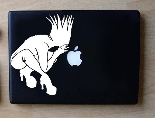 Bad Romance Lady Gaga-Inspired Apple Decal Macbook