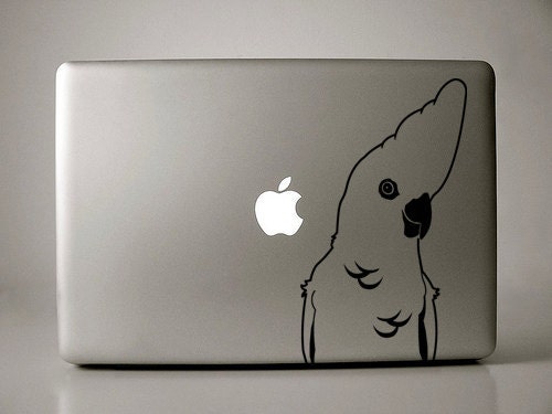 Cockatoo portrait Decal Apple Macbook