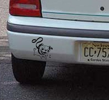 Running Angie the Pug Vinyl Decal
