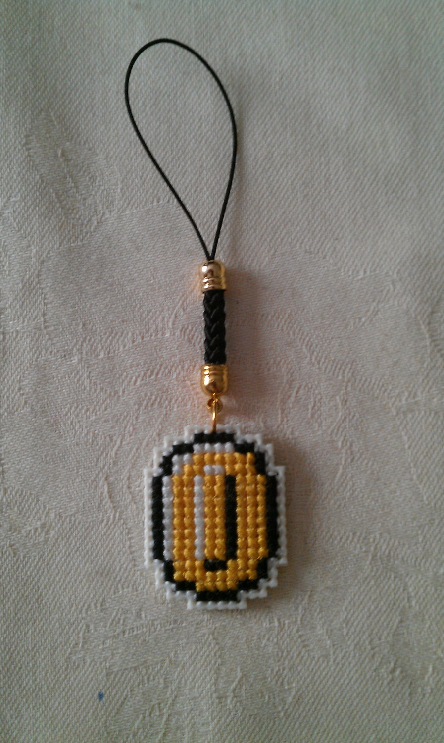 Super Mario World Coin Cross Stitch Charm