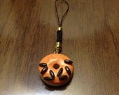 Yummy Oranged Frosted, Sprinkled Donut Cell Phone Charm