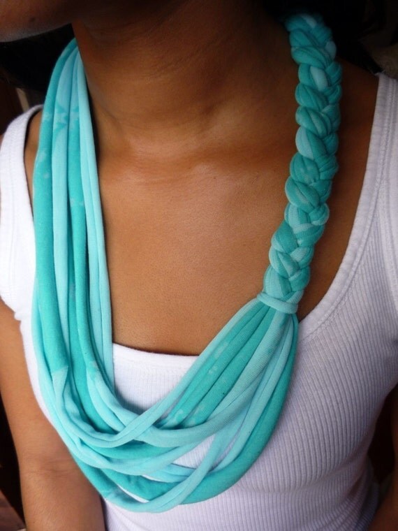 Blue Ocean Fabric Necklace
