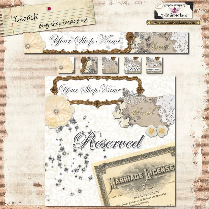 Cherish - etsy shop image set