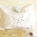 Love Banner, Love Sign, White Re purposed Vintage Linen Letters, Romantic Wedding Decor