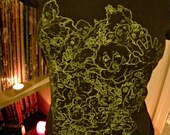 Zombie Pile Women's V-neck Hand Screened T Available in Sm, Med, Lg, XL