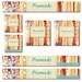 Etsy Shop Set, Premade Banner, Avatar, Thank you graphic, Vintage Stripes Aqua Orange Retro Chic