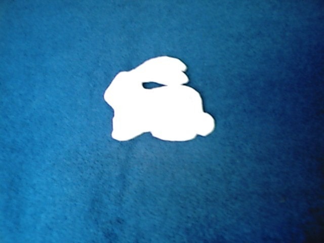 White Felt Bunny Rabbit Catnip Cat Toy