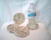 Crochet Sprial Coaster Set Beige