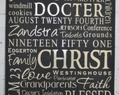 Customized Subway Art/ Custom Typography Sign