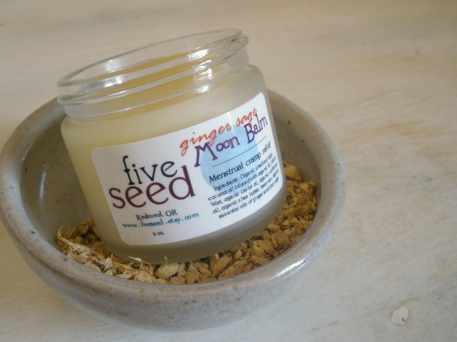 Ginger Sage Moon Balm - women's moon balm - 2 oz jar