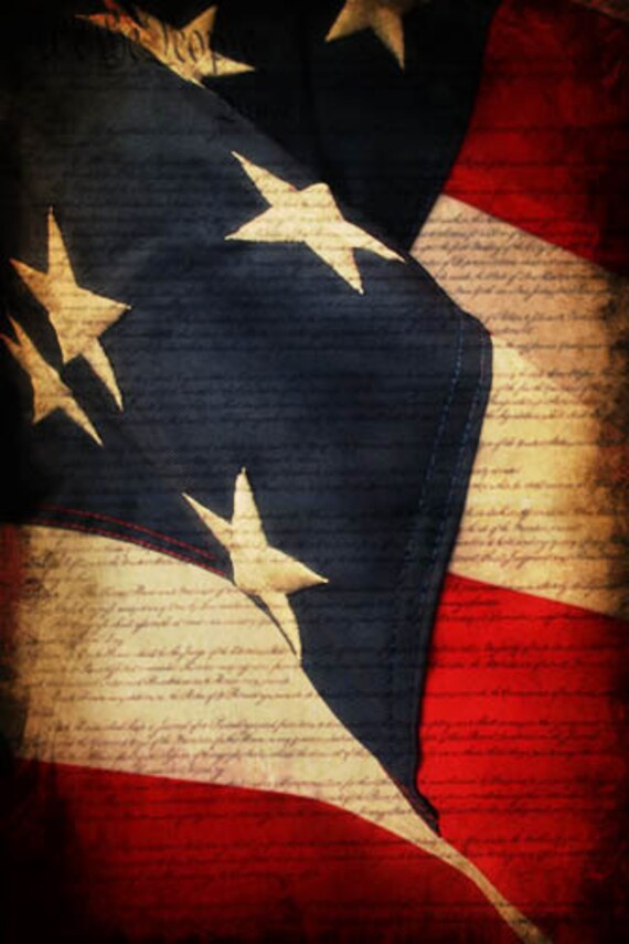 American Flag photograph 4th of July red white blue military armed forces memorial day stars stripes 8x12