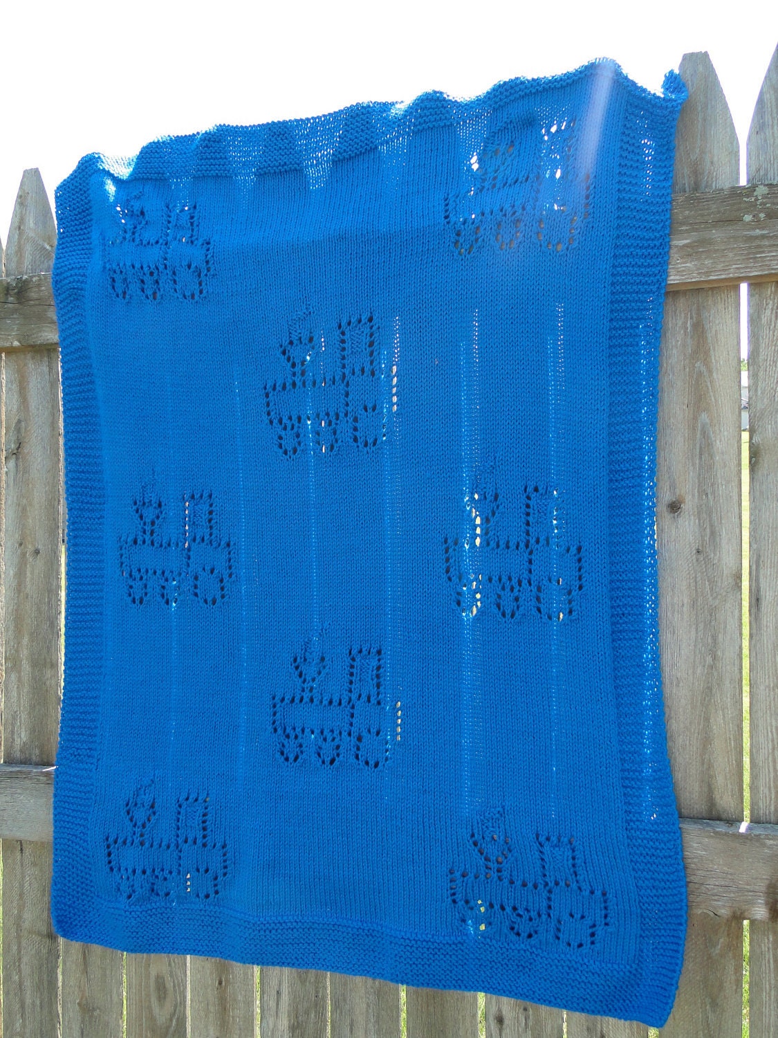 Choo Choo Train Blanket Knitting Pattern (PDF)