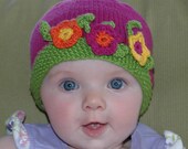 Flowers of Spring Hat Knit PATTERN