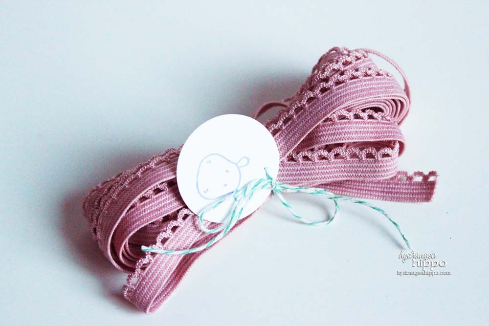 Shabby Chic Pink Elastic Loop Trim - 3 Yards