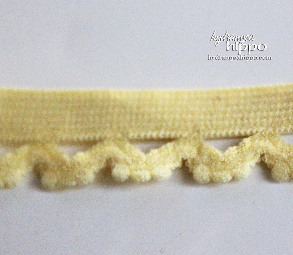 Butter Yellow Chenille Elastic Trim - 3 Yards