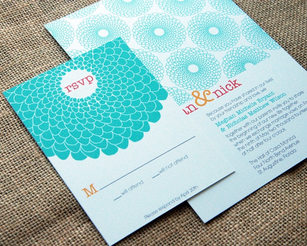 Wedding Invitation Sample - Spirograph Flower