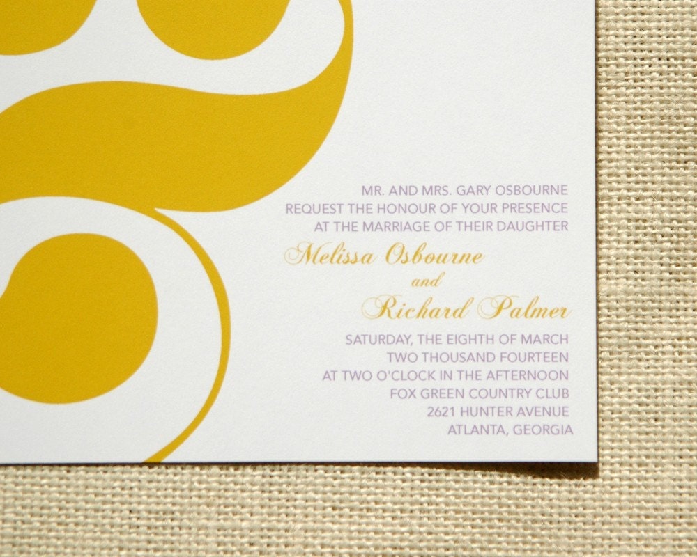 Wedding Invitation Sample - Ampersand
