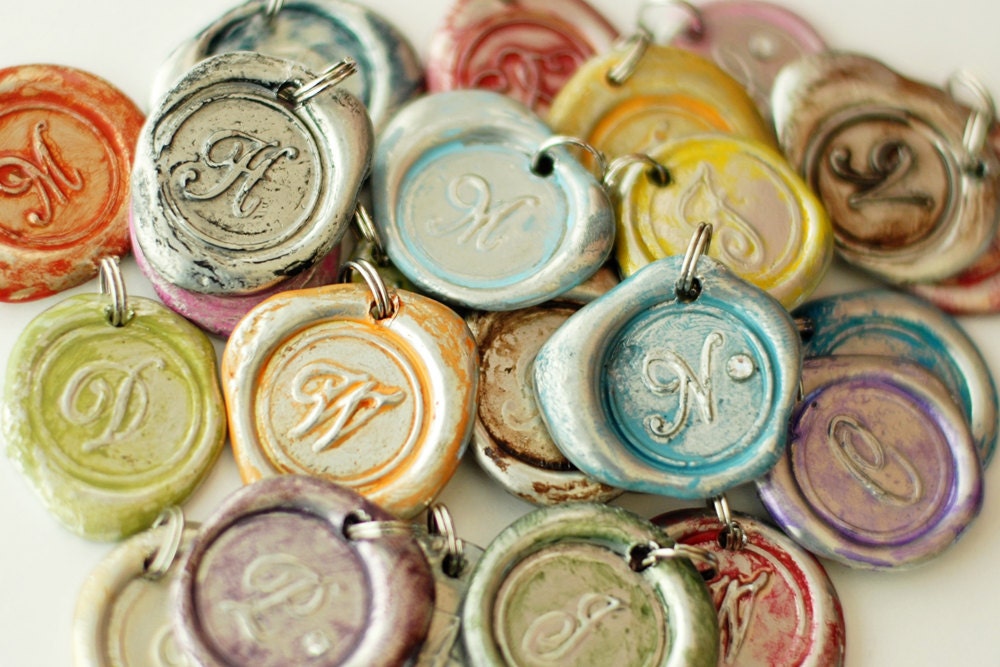 Monogrammed Intial Wax Seal Pendant
