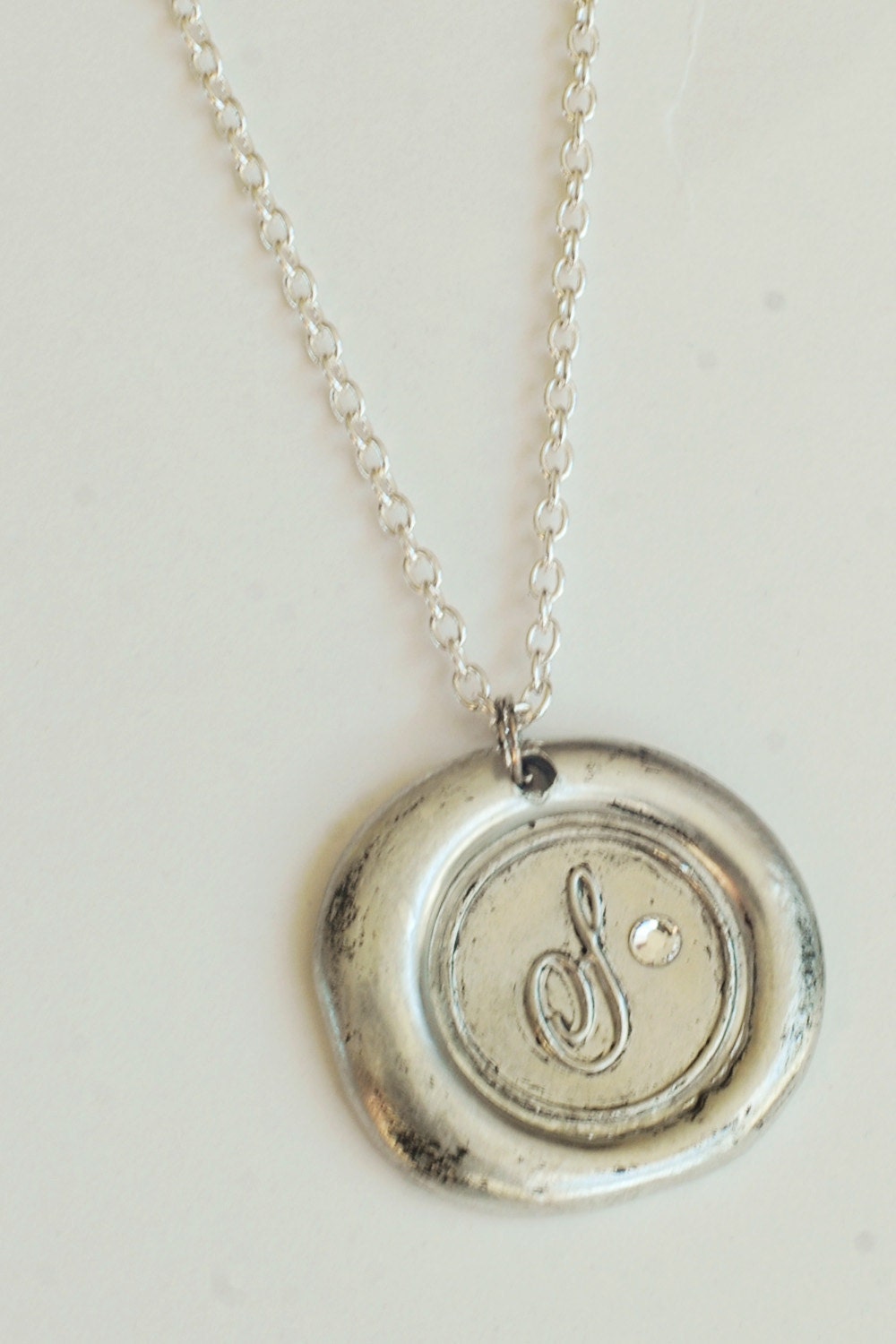 Monogrammed Intial Wax Seal Pendant