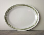 White China Platter with Sage Green Trim Royal Doulton