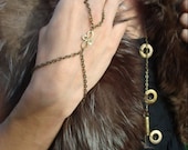 SALE Brass Swirl Slave Bracelet