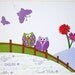 Kids Wall Art, Children's Room Art, Baby Girl Nursery Decor, Purple, Lavender, Green, Love Birds, 8x10 Print