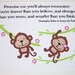 Kids Wall Art, Baby Room Art Decor, Children's Room Decor, Monkey, Animals, Jungle, Promise Me You'll Always Remember, 8x10 Print
