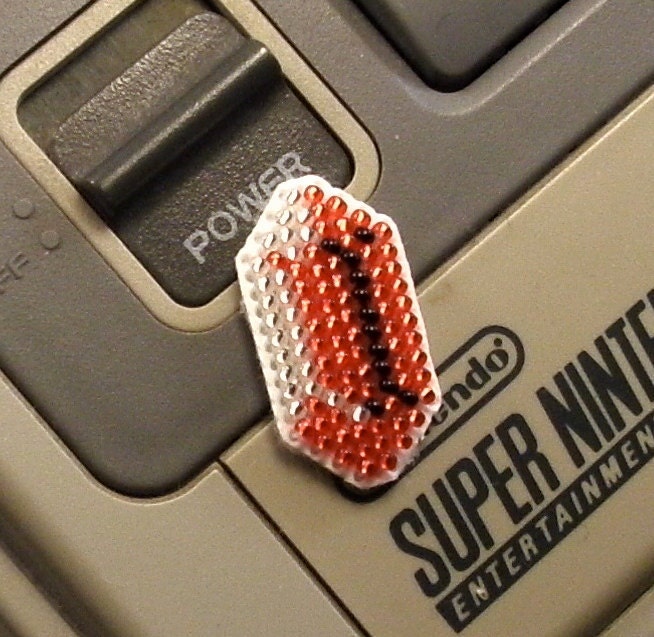 Beaded Rupee Pin, Bling Bling old school video game Tribute