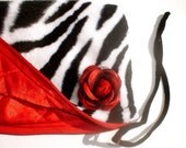 Rockabilly Zebra Print Pinup wallet / Wristlet  / Looks Great with Rockabilly clothing / Alternative to a Fanny Pack