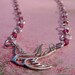 Sterling Silver Sparrow Fuchsia Swarovski Crystal Necklace