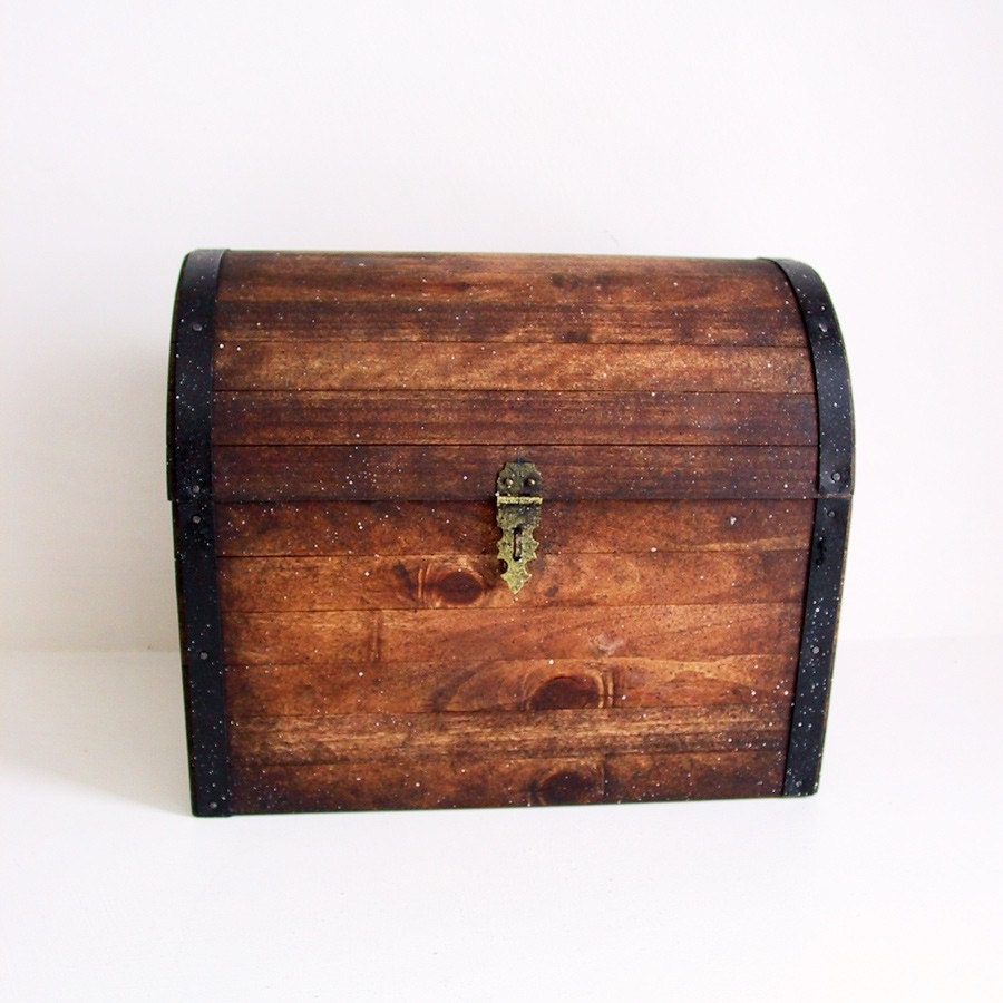 Custom wedding chest. Time capsule.  Card holder. Pirate Chest. Treasure Box. Fully Customizable.  Standard Original Box.