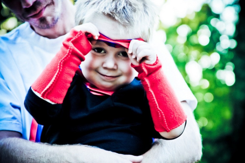 ARM BANDS for Super Hero birthday gift - Super hero cape accessory