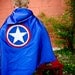 Captain America Cape birthday Gift -  Perfect Super Hero play costume dress up