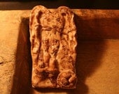 OLDE Shelf Sitter Rabbit with Carrots and Basket of Eggs Primitive Rabbit Soap