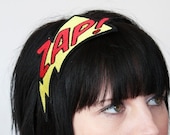 Headband, ZAP, Superhero Headband, Yellow and Red