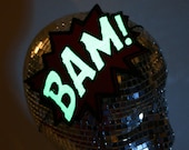 Glow in the Dark Comic BAM Embroidered Headband