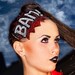 BAM Rhinestone Fascinator, Comic Fascinator, Red and Crystal, As seen in Curve Magazine