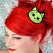Zombie Kitty Hair Clip, Zombie Animal, Green
