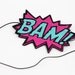 Comic Headband, Hot Pink and Turquoise, BAM