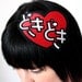 Anime Headband, Doki Doki Heart Beat, Heart Headband, Red and White, Japanese Style