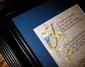 Custom Hand Painted and Hand Calligraphy Blue for Baby boy