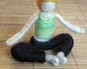 Cheryl the Needle Felted Yoga Doll