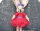 Very Cute Needle Felted Bunny Girl,  MADE to order