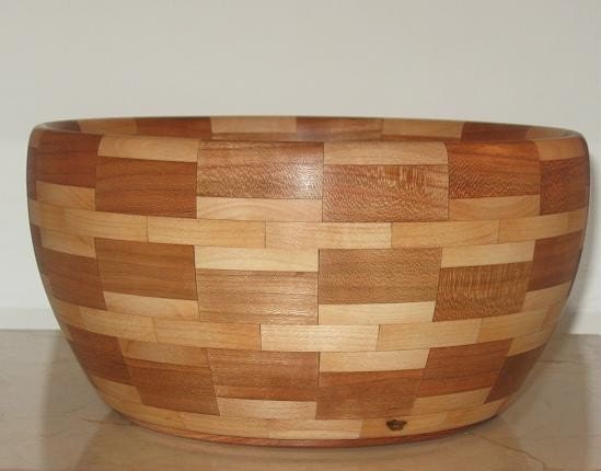 Walnut and Maple Segmented Bowl - HKWoodDesigns