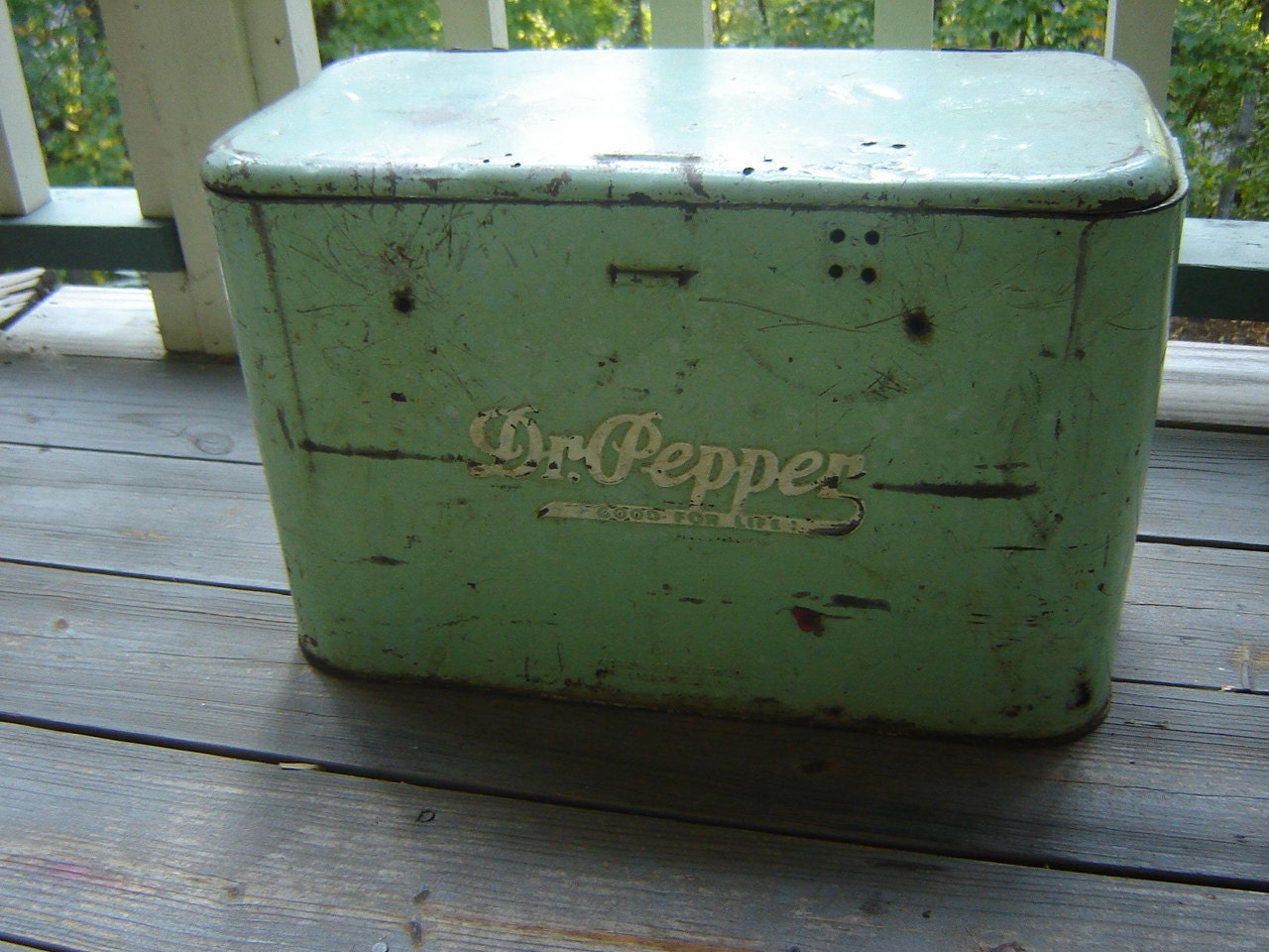 Dr. Pepper Cooler Retro 1940s Cool Green Great for Storage