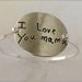 Your Child's Actual Writing Silver Message Bracelet -Tension Bracelet - Made to Order