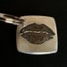 Level 3 - Silver Kiss Print -Your actual Kiss in Silver with Level 3 Personalization -Double Sided Key Fob-made to order