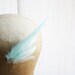 LUCY Fascinator in Mint  with Vintage Gold & Blush Button